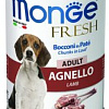 Консервированный корм для собак Monge Fresh Chunks In Loaf для взрослых собак мясной рулет из ягненка 400 г