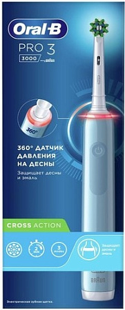 Электрическая зубная щетка Oral-B Pro 3 3000 Cross Action D505.513.3