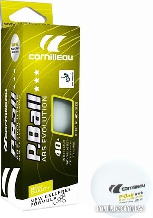 Мяч для настольного тенниса Cornilleau P-Ball ABS Evolution (3 звезды, 3 шт.)