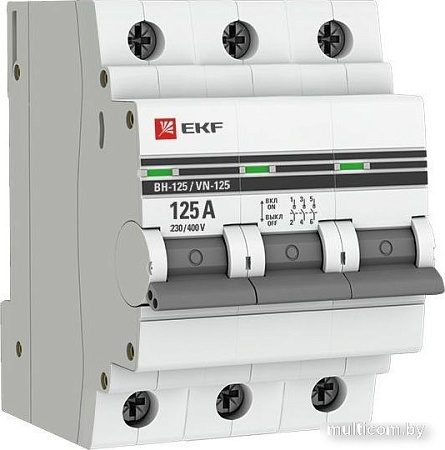 Выключатель нагрузки EKF PROxima ВН-125 3P 125А SL125-3-125-pro