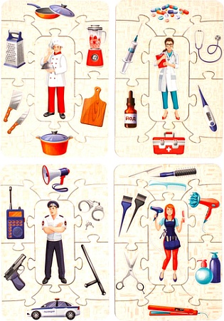 Мозаика/пазл WoodLand Toys Ассоциации. Профессии 147301