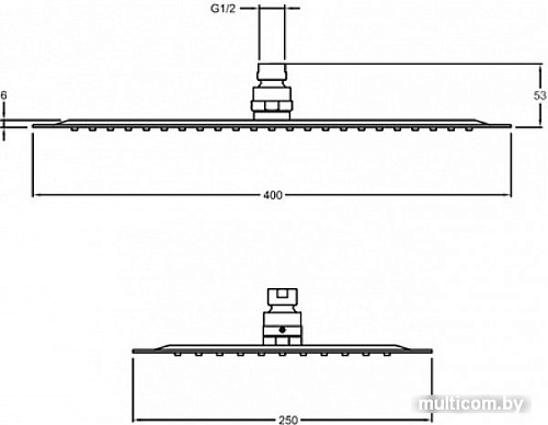 Верхний душ Jacob Delafon Talan E20643-CP