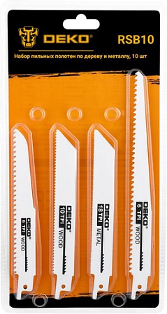 Набор пильных полотен Deko RSB10 063-4342 (10 шт)