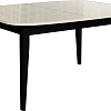 Кухонный стол Васанти плюс Партнер ПС-11 120-160x80 (бежевый глянец/черный)