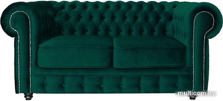 Диван Brioli Честер Классик двухместный (микровелюр, В63 бирюзовый)