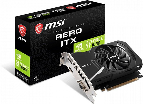 Видеокарта MSI GeForce GT 1030 Aero ITX OCV1 2GB DDR4