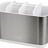 Стакан для зубной щетки и пасты Joseph Joseph EasyStore Steel 70531 (белый/нержавеющая сталь)