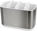 Стакан для зубной щетки и пасты Joseph Joseph EasyStore Steel 70531 (белый/нержавеющая сталь)