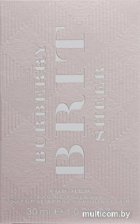 Burberry Brit Sheer EdT (30 мл)