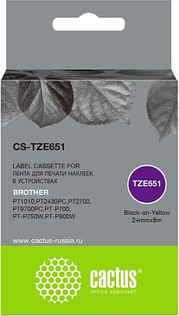Картридж CACTUS CS-TZE651 (аналог Brother TZE651)