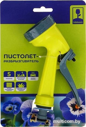 Распылитель Inbloom Пистолет-разбрызгиватель 5 режимов (зеленый/желтый)