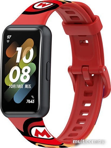 Ремешок Rumi силиконовый для Huawei Band 7 Super Mario