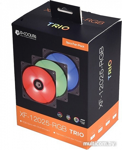 Кулер для корпуса ID-Cooling XF-12025-RGB-TRIO