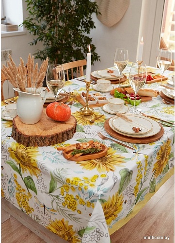Скатерть Этель Солнечные цветы 4645840