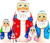 Развивающая игра Брестская Матрешка Дед Мороз (набор 5 шт)