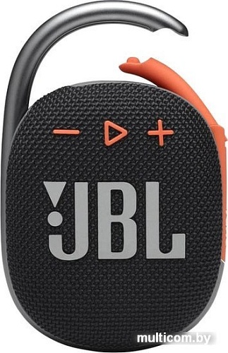 Беспроводная колонка JBL Clip 4 (черный/оранжевый)