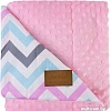 Плед Amarobaby Растем вместе. Зигзаг 85x95 (розовый/голубой)