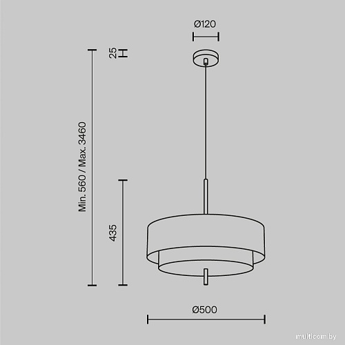 Подвесная люстра Maytoni Bergamo MOD613PL-05W1