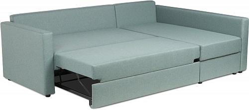 Угловой диван Mio Tesoro Тилаус длинный подлокотник (Mint/Grey)