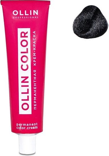 Крем-краска Ollin Professional Color перманентная 1/0 иссиня-черный 60 мл