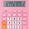 Калькулятор Deli EM210F (розовый)