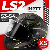 LS2 FF353 Rapid 2 Rokku (XS, черный матовый/желтый)