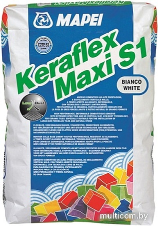 Клей для плитки Mapei Keraflex Maxi S1 (25 кг, белый)