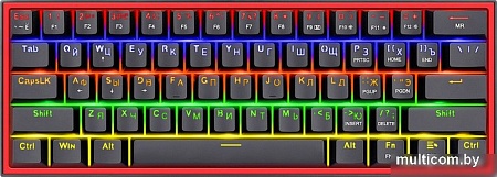 Клавиатура Redragon Fizz (черный/красный)