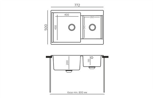 Кухонная мойка Polygran Brig 772 (опал)