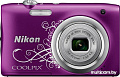 Фотоаппарат Nikon Coolpix A100 (фиолетовый с графикой)