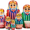 Развивающая игра Брестская Матрешка В белорусском традиционном платье с орнаментом (набор 7 шт)