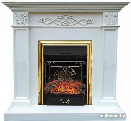 Электрокамин Smolcom Verona STD (белый дуб)
