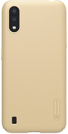 Чехол Nillkin Super Frosted Shield для Samsung Galaxy A01 (золотистый)