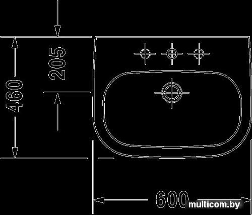 Умывальник Duravit D-Code 60x46 (23106000002)