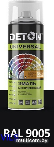 Эмаль Deton Universal Алкидная атмосферостойк. RAL 9005 0.52 л (черный мат.)