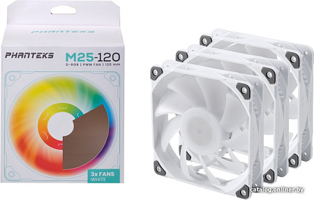 Набор вентиляторов Phanteks M25-120 D-RGB PH-F120M25_DRGB_PWM_WT01_3P