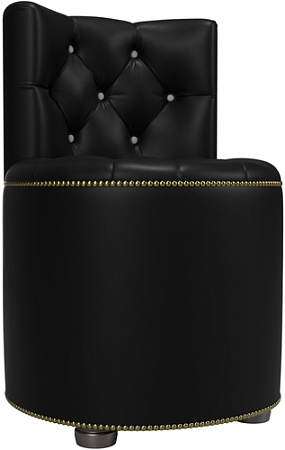 Пуфик Лига диванов Саваж (экокожа, черный/белый)