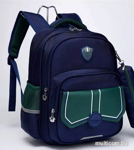 Школьный рюкзак Sun Eight SE-22005 (темно-синий/зеленый)