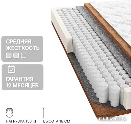 Матрас Seven Dreams Coco Lite Hard Lux 415402 (90x190)
