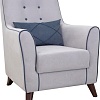 Интерьерное кресло Нижегородмебель Френсис ТК 266 (офелия/амиго велюр, светло-серый/синий)