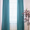 Комплект штор Decoretto Нубук НЯБ-K28 2.75x2.5 м (бирюзовый, 2 шт)