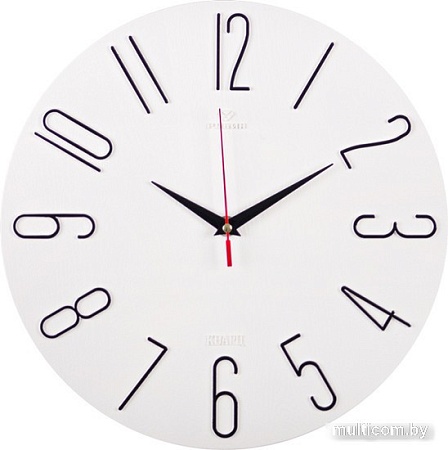 Настенные часы Рубин Классика 3010-001 (белый/черный)