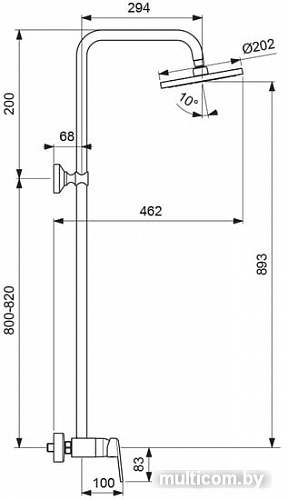 Верхний душ Vidima Balance BA272AA