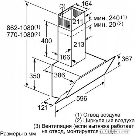 Кухонная вытяжка Bosch DWK065G60R