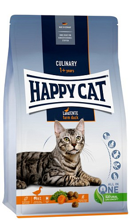 Сухой корм для кошек Happy Cat Culinary Land-Ente 33/15 утка 4 кг