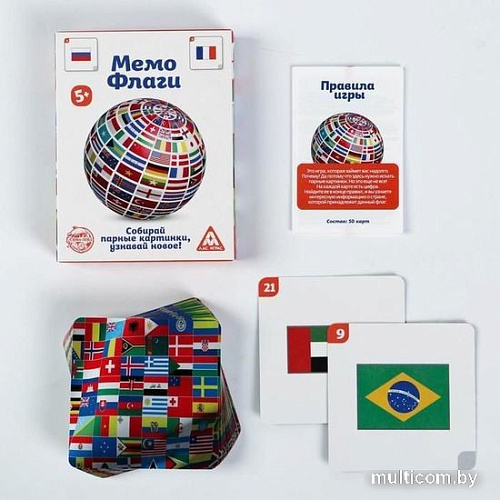 Настольная игра Лас Играс Мемо Флаги 4224396