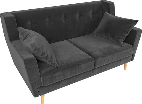 Диван Mebelico Брайтон 2 (велюр, серый)