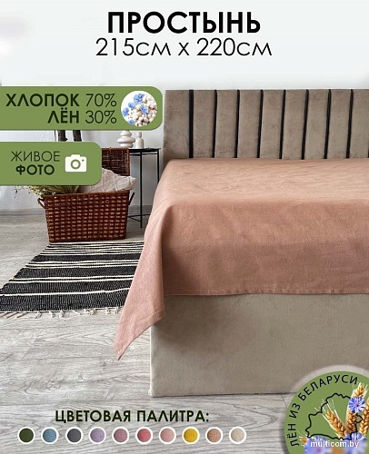 Постельное белье Mio Tesoro 220x215 Лён220Пр-11
