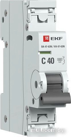 Выключатель автоматический EKF PROxima ВА 47-63N 1P 40А (C) 6кА M636140C
