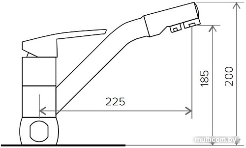 Смеситель Tolero Дуо №923 (белый)